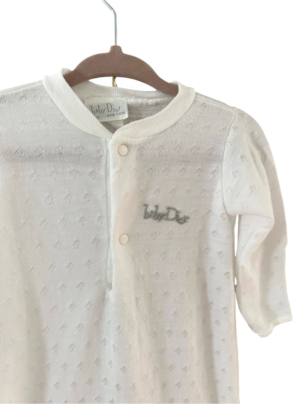 Vintage Baby Dior Heirloom Knit Gown • White